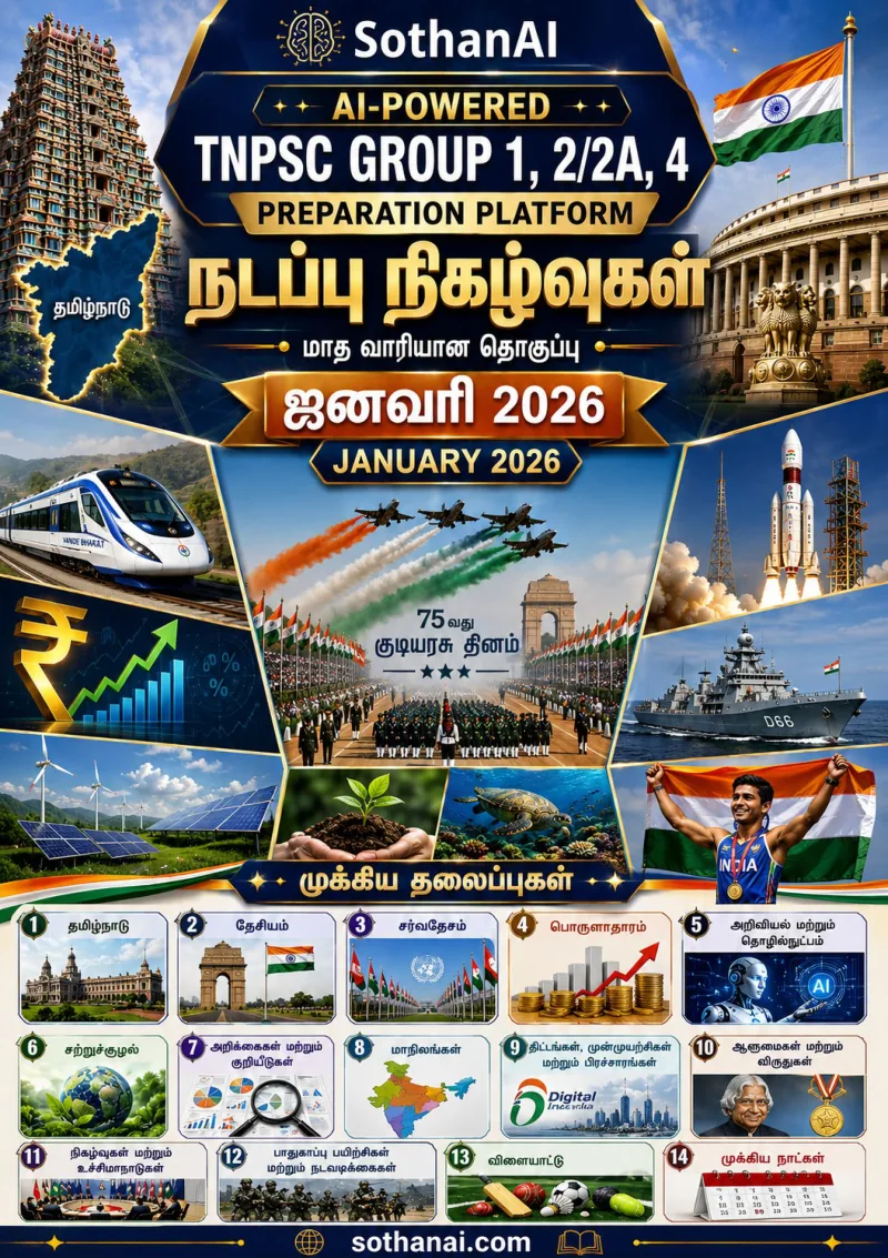 SothanAI TNPSC Current Affairs January 2026 cover page