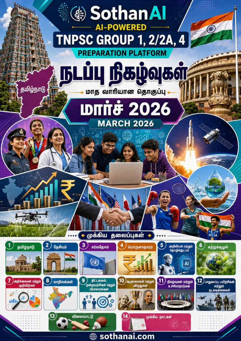 SothanAI TNPSC Current Affairs March 2026 cover page