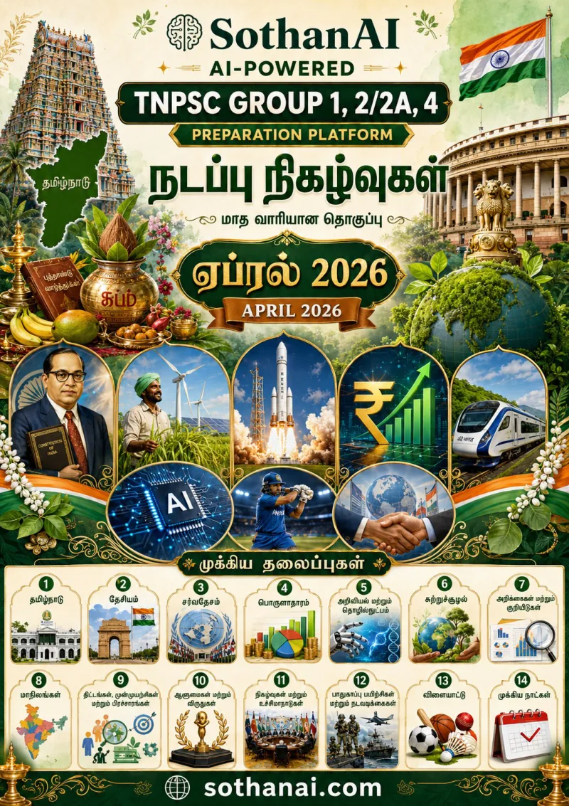 SothanAI TNPSC Current Affairs April 2026 cover page