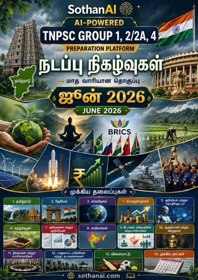 SothanAI TNPSC Current Affairs June 2026 cover page