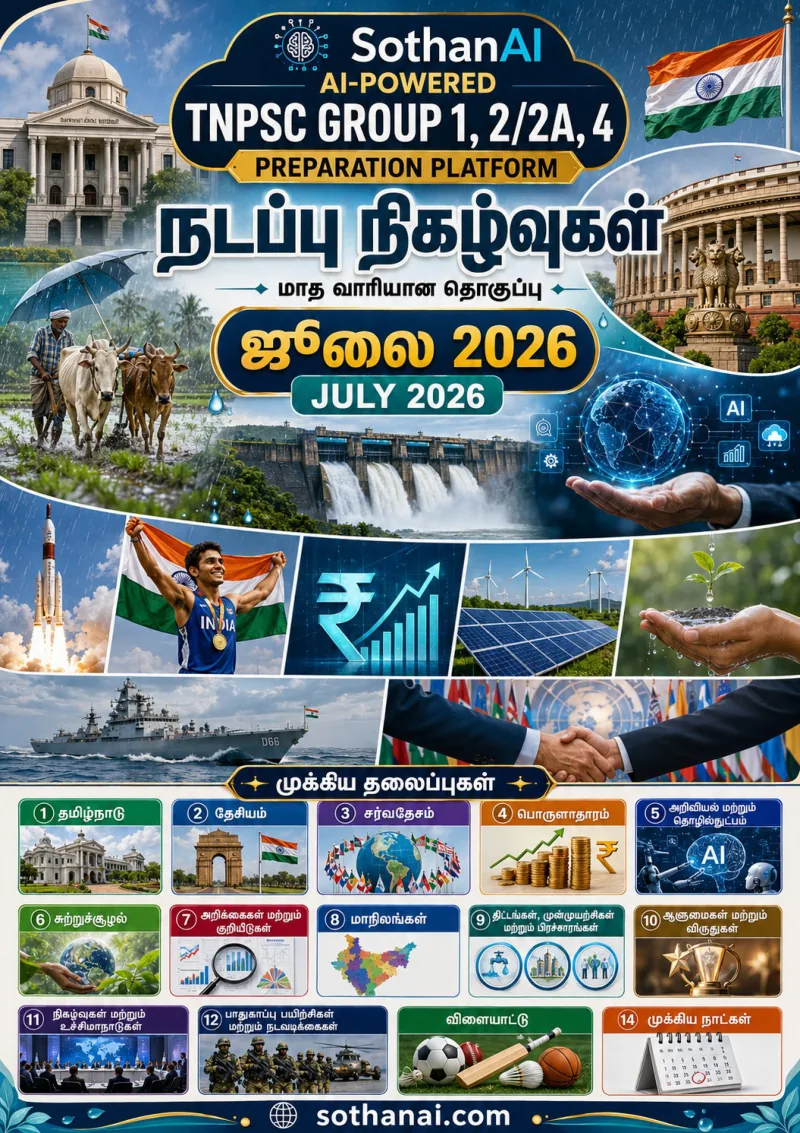 SothanAI TNPSC Current Affairs July 2026 cover page